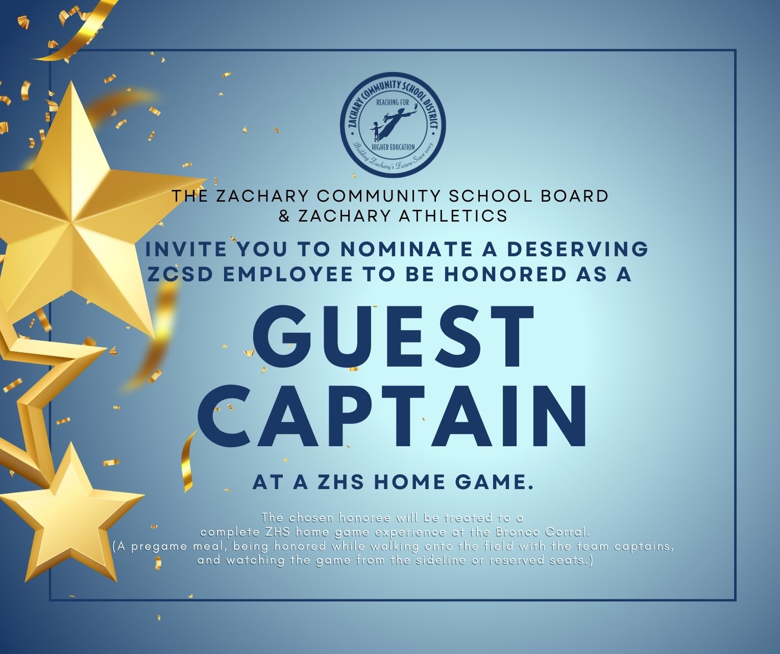 ZCSD Guest Captain Zachary Community School District